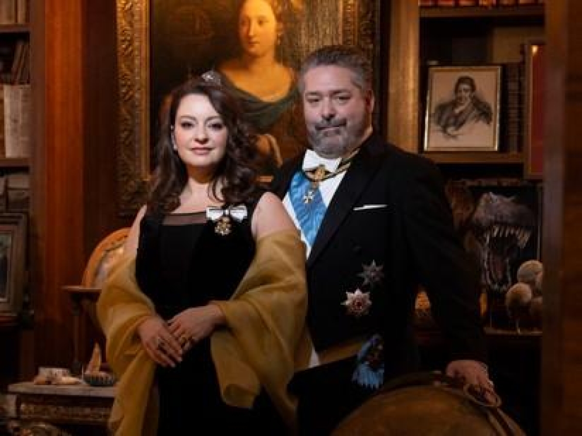 Il granduca George Romanov con la moglie Victoria Romanova